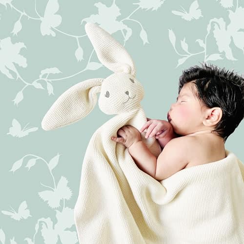 NURY Organic Baby Blanket | Baby Gifts for Girls | Heavenly Cozy 100% Certified Organic Baby Gifts | Baby Girl Gifts | Baby Blankets for Girls | Vanille
