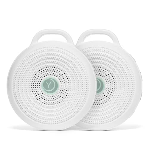 Yogasleep Rohm Portable White Noise Machine for Travel 3 Soothing Natural Sounds + Volume Control Sleep Therapy for Adults & Baby 2-Pack