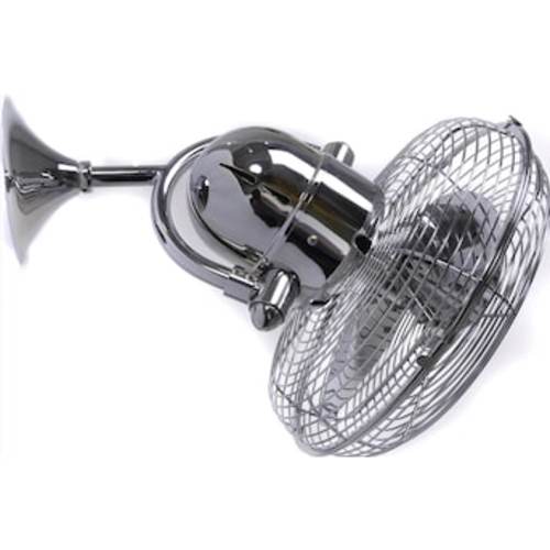 Matthews Fan Company 13-in Oscillation Indoor or Outdoor Chrome Wall Mounted Fan
