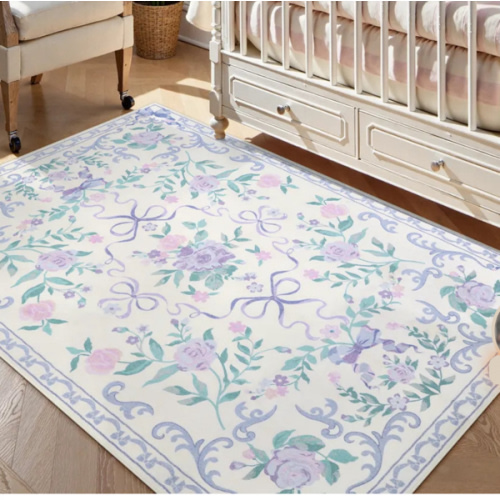 Washable Floral Bows Rug - Lahome