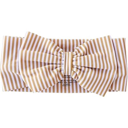 Caden Lane Swim Bow, UPF 50+ Sun Protection, Quick-Drying and Chlorine Resistant Nylon-Spandex Headband, Soft, Stretchy & Stylish Swimwear Accessory, Beach Stripes, Small