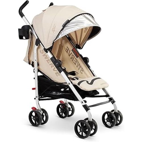 Baby Delight | Swerve Stroller | Lightweight | for Travel & Everyday | Multi-Position Recline | Compact Fold | Extra Storage | Tan
