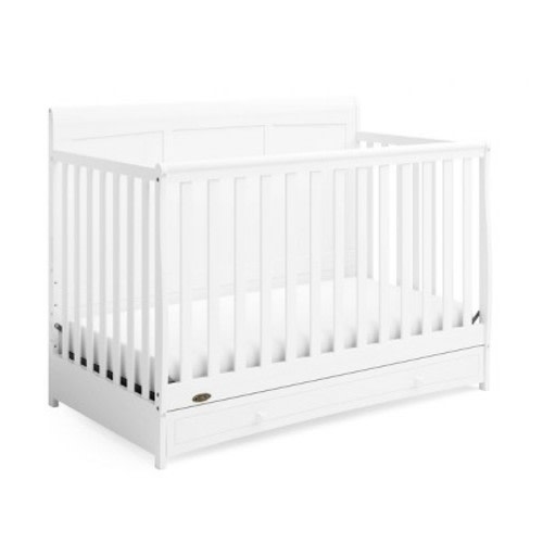 Graco Asheville 5-in-1 Convertible Crib with Drawer, Color: White