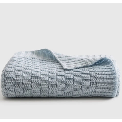 Cotton Cashmere Knit Baby Blanket