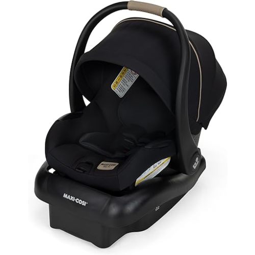 Maxi-Cosi Mico Pro Baby Infant Car Seat, Ventilated Chair Design, Soft Headrest Pad, Easy-Install Latch, Adjustable Belt Guide, 3-Position Base, Stroller-Ready, Fits 4-30 lbs, up to 32 in, Sea Shadow