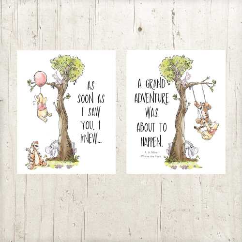 Winnie the Pooh Nursery Prints winnie the pooh decor personalized nursery decor Winnie the Pooh grand adventure pooh's grand adventure quote