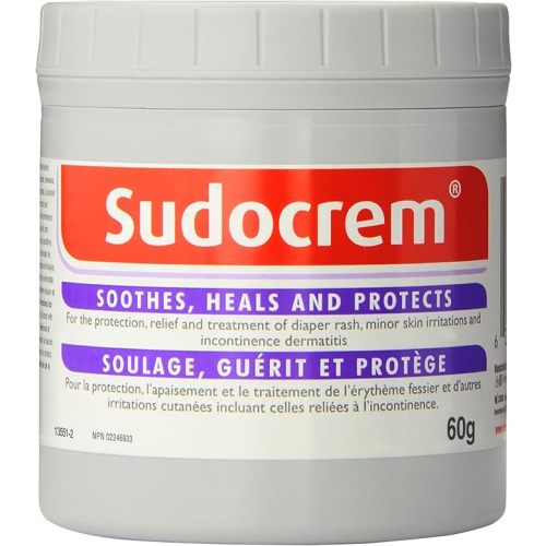 Sudocrem - Diaper Rash Cream for Baby, Soothes, Heals, and Protects, Relief and Treatment of Diaper Rash, Zinc Oxide Cream - 60g