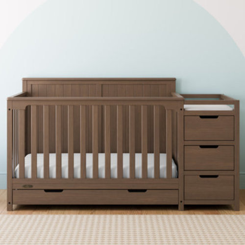 Hadley 5-in-1 Convertible Crib and Changer with Storage | Wayfair