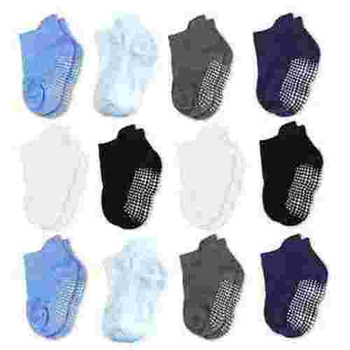 Fraobbg 12 Pairs Baby Non Slip Socks Toddler Low Cut Ankle Socks With Grips