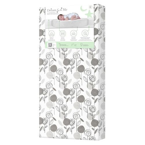 Dream On Me 2 in 1 Hush Haven Crib and Toddler Mattress,Waterproof Vinyl Cover, Greenguard Gold & BSA Certified