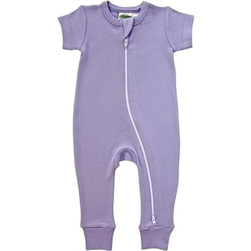 PARADE Organic Essential Basics '2-Way' Zip Romper - Short Sleeve