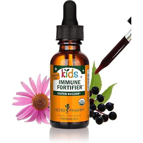 Herb Pharm Kids Certified-Organic Alcohol-Free Immune Fortifier Liquid Herbal Formula, 1 Ounce