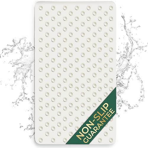 Epica Non Slip Bathtub Mat | Real Rubber Bath Mat for Tub, Shower, Baby Safety, Kids, Pet Dog, Soft No-Slip Nonskid, 16” x 28