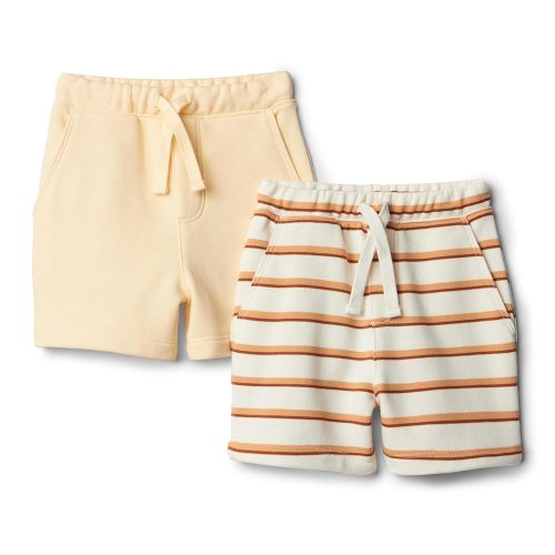 Amazon Essentials x Sofia Grainge Toddlers and Baby Boys' Pull On Knit Shorts, Pack of 2