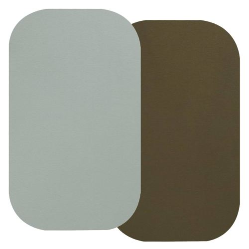 100% Organic Cotton Bassinet Sheets Compatiable with ANGELBLISS & Ronbei Baby Bassinet Bedside Sleeper, 2 Pack Jersey Knit Fitted Sheet for Baby Boy and Girl, Olive and Sage