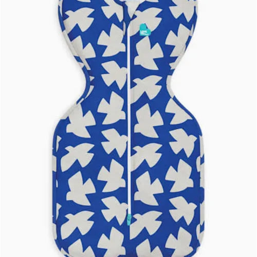 Swaddle Up™ 1.0 TOG Cotton Cobalt Paperbirds