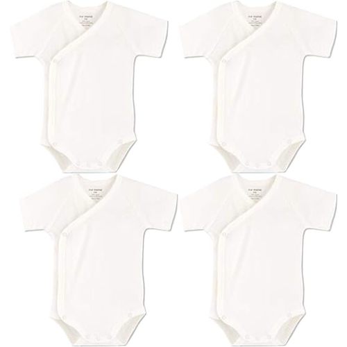 Baby Boys Girls Short Sleeves Kimono Clothes Cotton Baby Side-Snap Bodysuit Pack of Baby Layette Set