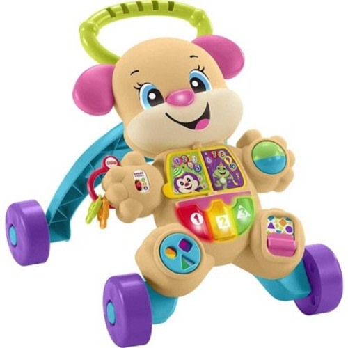 Fisher Price - Laugh, Learn, Grow & Play Baby Walker and Musical Learning Toy with Smart Stages Educational Content, Learn with Puppy, Color: Sis