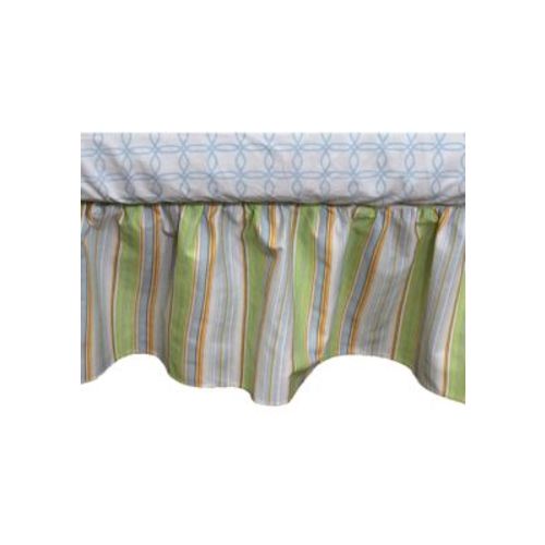 Baby Boys Neutral Stripe Crib Dust Ruffle
