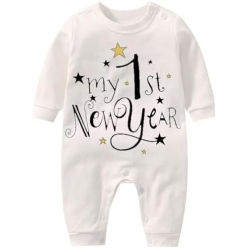 Newborn Outfit Girls Jumpsuits My First New Year Clothes Newborn Infant Baby Boy Girl New Year Outfits Romper Baby