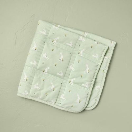 Meadow Bunny Quilted Baby Stroller Blanket - Hearth & Hand™ With Magnolia