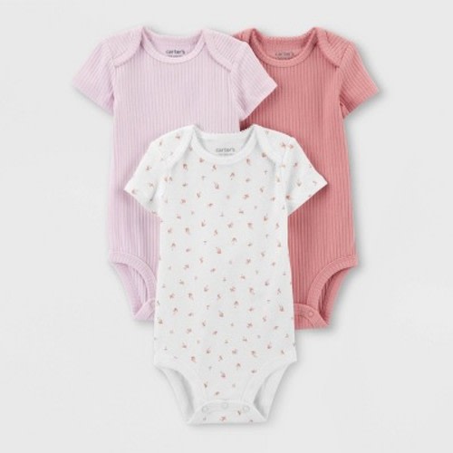 Carter's Just One You® Baby 3pk Giraffe Bodysuit - Purple/pink