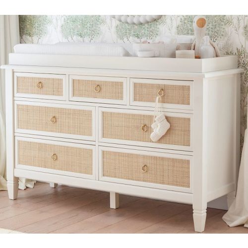 Ava Regency Caned Extra-Wide Dresser & Topper (56")