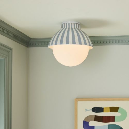 West Elm x PBK Striped Ceramic Flush Mount
