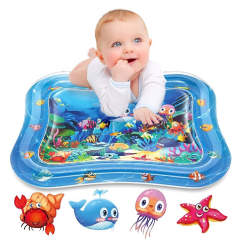 Infinno Inflatable Tummy Time Mat Premium Baby Water Play Mat for Infants and Toddlers Baby Toys for 3 to 24 Months, Strengthen Your Baby's Muscles, Portable