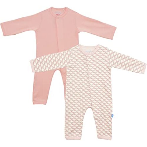 Magnetic Me SIMPLY (2 Pack) One-Piece Baby Coverall Romper 100% Organic Cotton Baby Clothing with Quick Magnetic Fastener