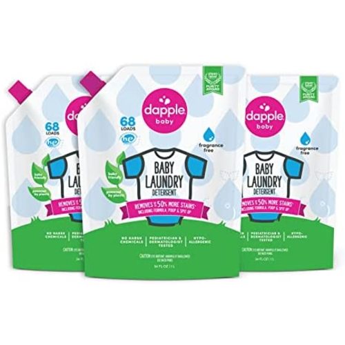 Dapple Laundry Detergent Fragrance Free 34Oz - Pack of 3