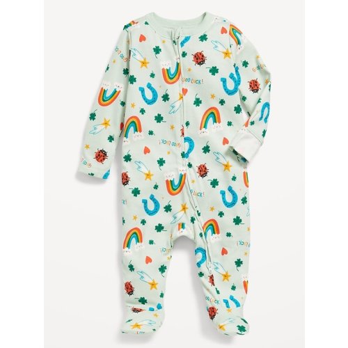 Unisex 2-Way-Zip Sleep & Play Printed Footed One-Piece for Baby | Old Navy