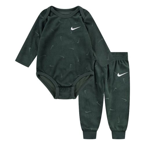 Newborn Baby Nike Velour Long Sleeve Bodysuit and Sweatpants 2-Piece Set