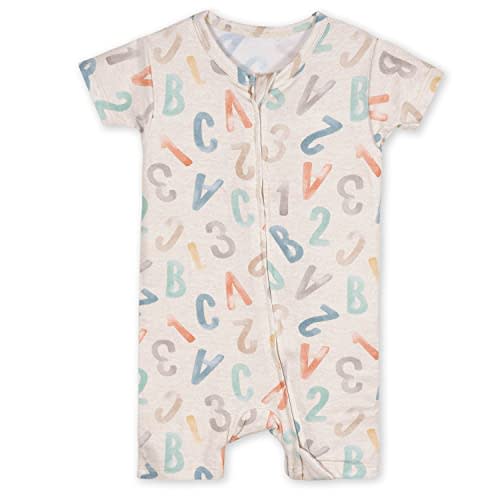 Gerber Baby Buttery-Soft Short Sleeve Romper with Viscose Made with Eucalyptus