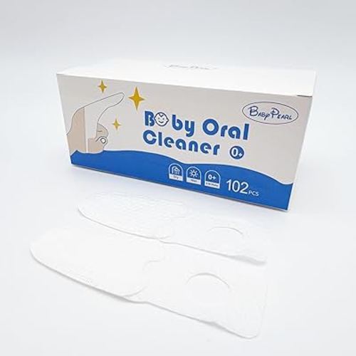 102PCS Baby Tongue Cleaner, Disposable Newborn Finger Toothbrush, Soft Gauze Baby Mouth Cleaner for Infant Gum Teeth Cleaning, Wet&Dry Mouth Cleaner for 0-36 Months Babies
