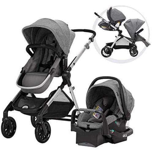 Evenflo Pivot Xpand Modular Travel System with SafeMax Infant Car Seat