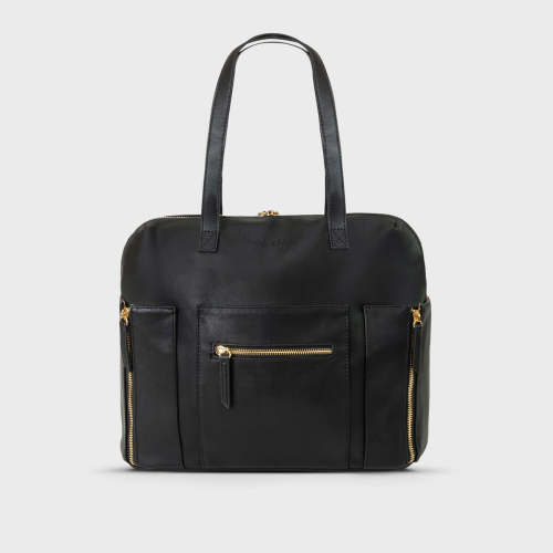 Stylish Convertible Diaper Bag - Backpack to Tote - Best Designer Baby Bag - Vegan Leather - Hannah and Henry