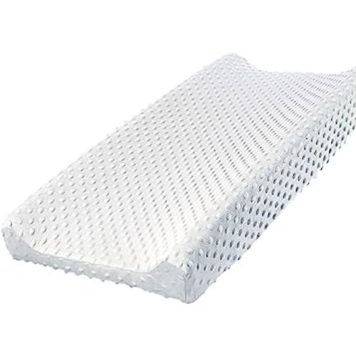 Owlowla Changing Pad Cover, Soft Minky Dots Changing Table Sheets for Baby Boy and Girl(White)