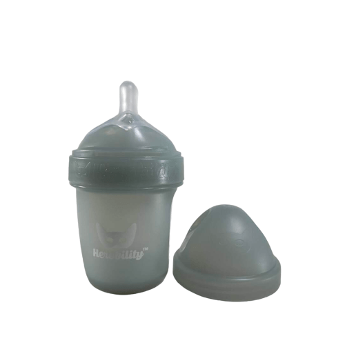 Herobility Wide-Neck Baby Bottle, Gray, 0+ month, 1 Count
