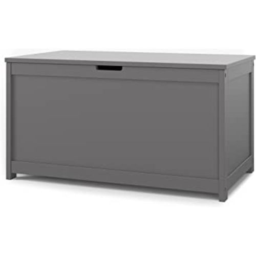 Child Craft Harmony 33” Wood Toy Box, Large Storage Chest, Plenty of Storage, 2 Safety Hinges, Standard Ventilation Hole on Back, 6 Cubic Feet of Storage (Cool Gray)