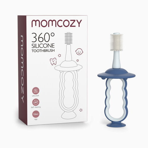 Momcozy Momcozy 360 Silicone Baby Toothbrush, Toddler Toothbrush - Blue
