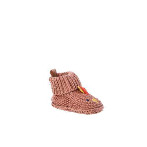 Carter's Child of Mine Baby Boys or Girls Knit Turkey Graphic Booties, Sizes 0M-12M