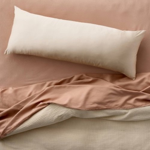 Blissful Rayon from Bamboo 400 Thread Count Body Pillow Cover Natural - Casaluna™