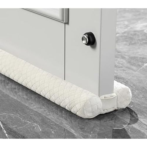 Ciieyuo® Door Draft Stopper – Premium Velour Under Door Gap Filler & Noise Blocker | Insert-Design Draft Stopper for Bottom of Door (30"-36") | Blocks Cold, Noise, Dust – Easy Install, No Adhesive