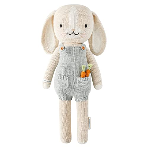 cuddle + kind Henry The Bunny Little 13" Hand-Knit Doll – 1 Doll = 10 Meals, Fair Trade, Heirloom Quality, Handcrafted in Peru, 100% Cotton Yarn