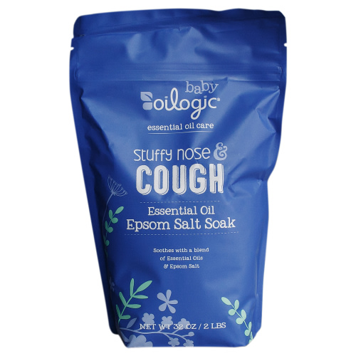 Oilogic Stuffy Nose & Cough Baby Essential Oil Epsom Soak, 2 lbs
