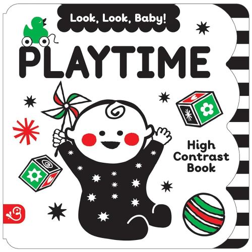 Look, Look, Baby! Playtime: Black and White High Contrast Tummy Time Book for Newborns