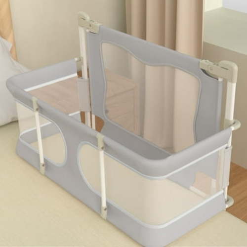 G TALECO GEAR Baby Bassinet Bedside Sleeper, Baby Crib, Adjustable Sleeping Fence for Newborn, Gray
