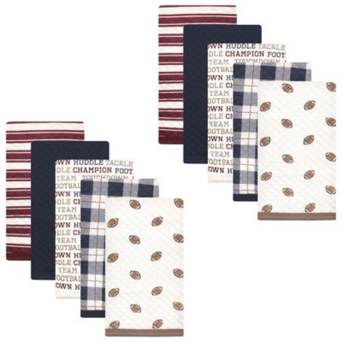 Hudson Baby Infant Boy Quilted Burp Cloths 10pk, Football, One Size