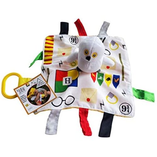 Baby Wizard Lovey Magical Snow Owl Tag Blanket Stroller Toy 10"x 10"